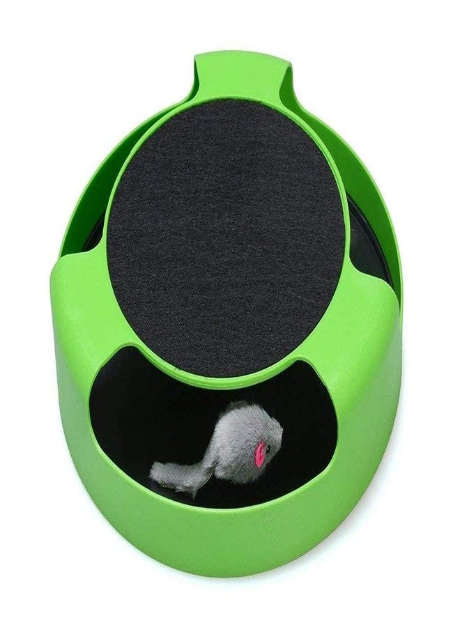 RoverPets Interactive Cat Toy with Spinning Mouse and Scratching Pad - Durable Plastic Base Catch Mouse Cat Scratcher for Indoor Cats & Kittens I Color As Vary - Image 5